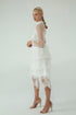 NEEDLEWORK DETAILED DRESS WITH A LAYERED SKIRT - Barrus London